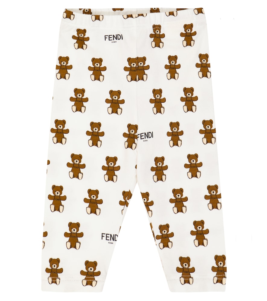 Baby printed cotton-blend leggings