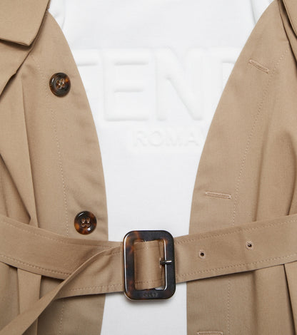 Hybrid cotton-blend coat dress