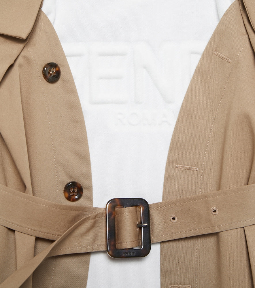 Hybrid cotton-blend coat dress
