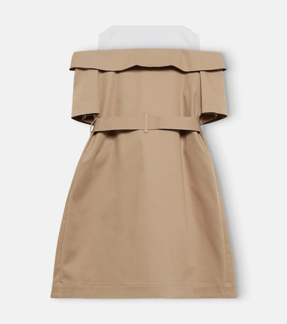 Hybrid cotton-blend coat dress