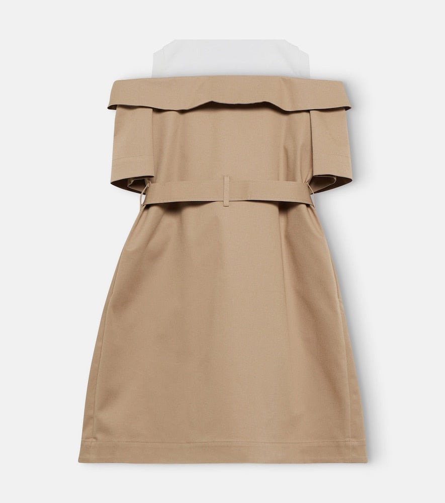 Hybrid cotton-blend coat dress