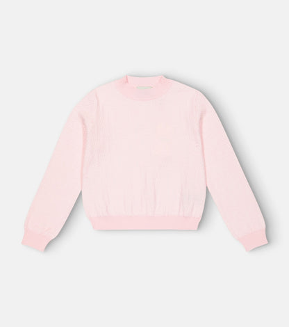 Pointelle cotton sweater