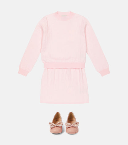 Pointelle cotton sweater
