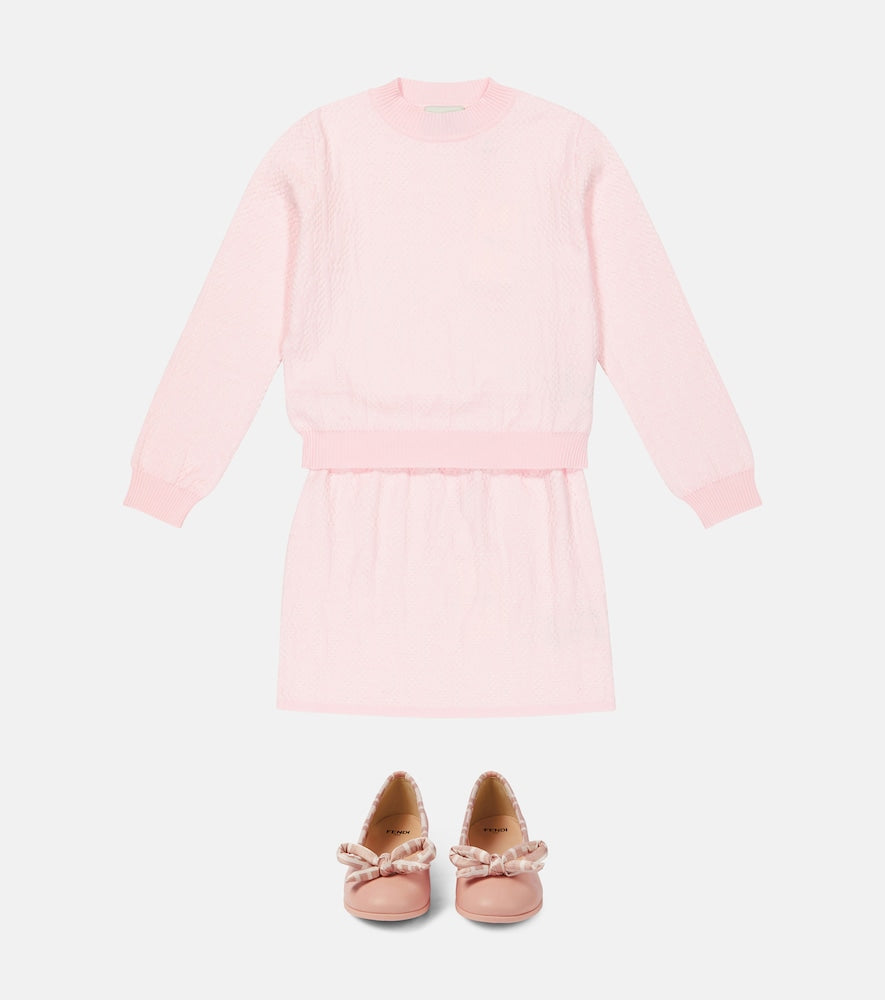 Pointelle cotton sweater