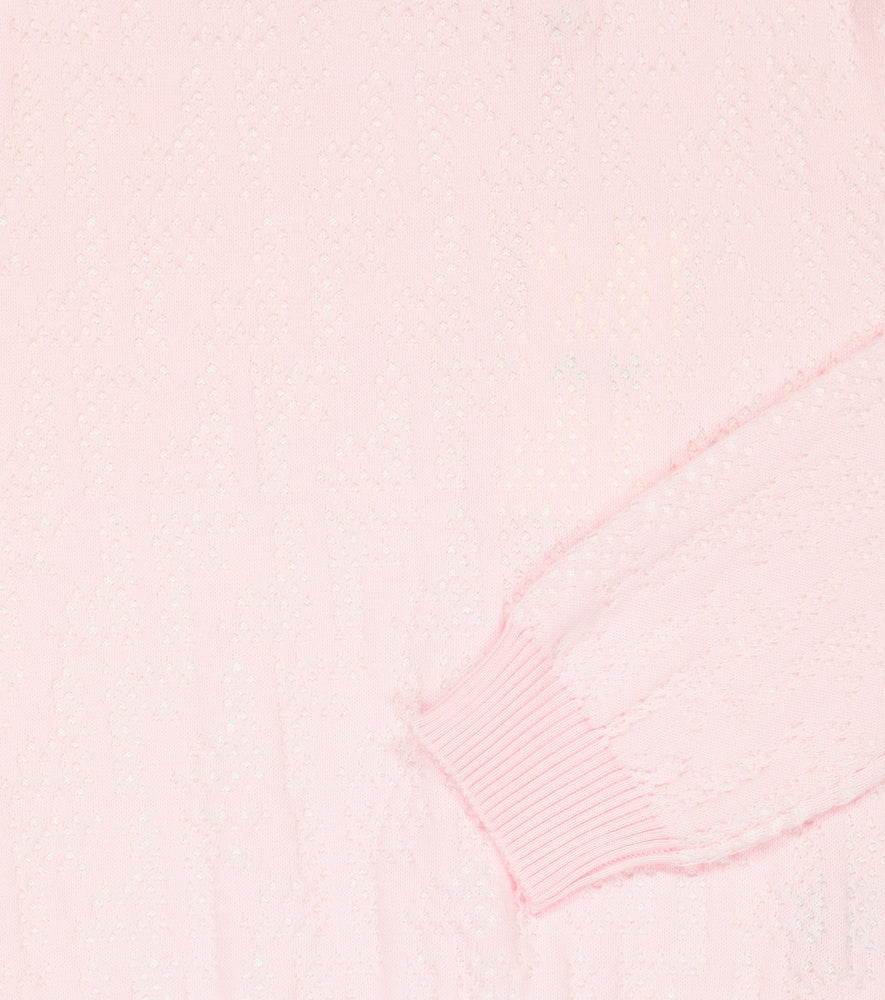Pointelle cotton sweater