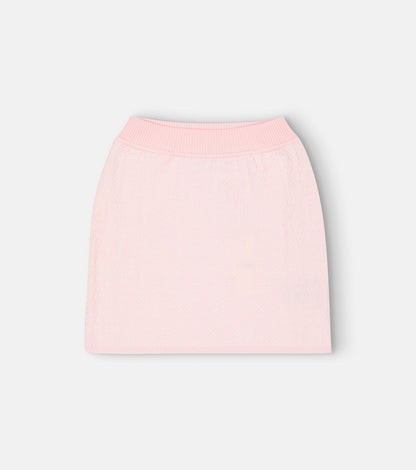 Pointelle cotton skirt
