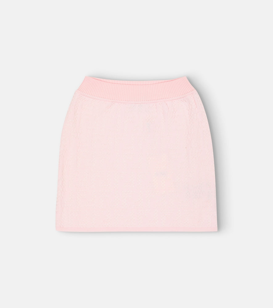 Pointelle cotton skirt