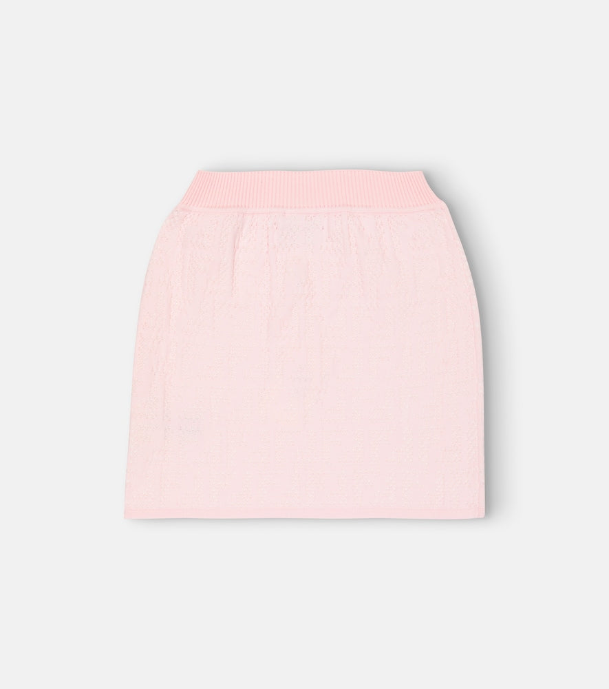 Pointelle cotton skirt