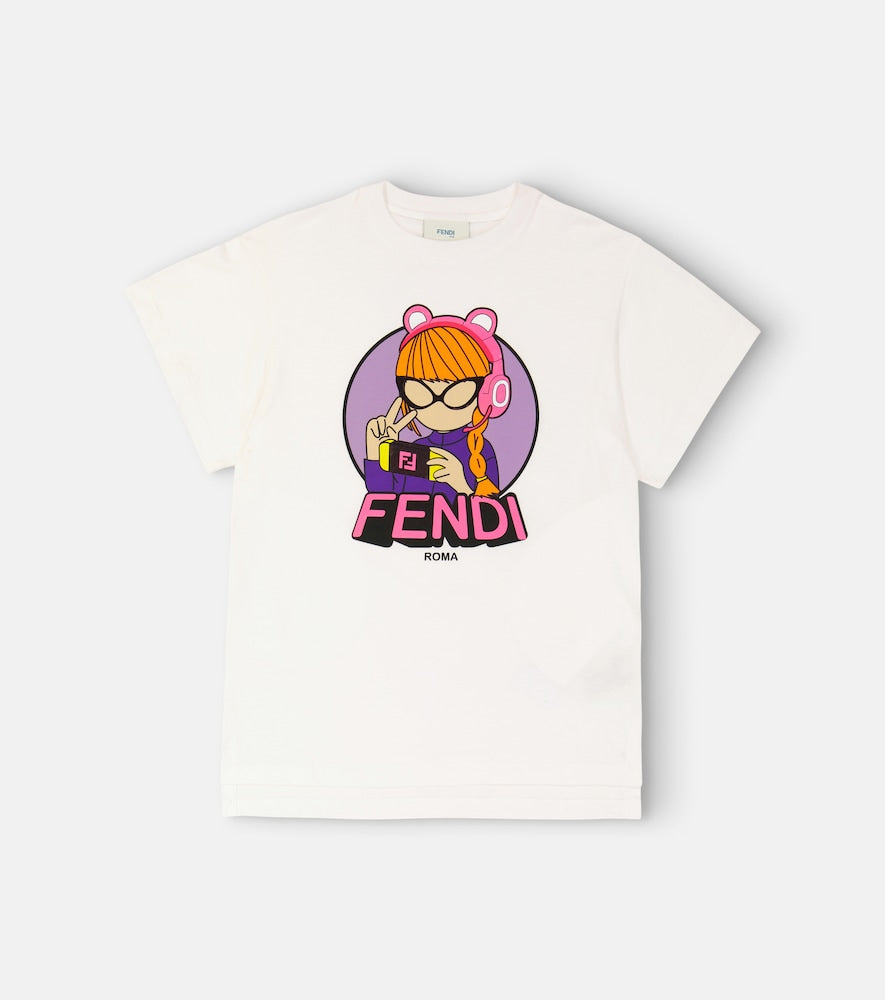 Printed cotton jersey T-shirt
