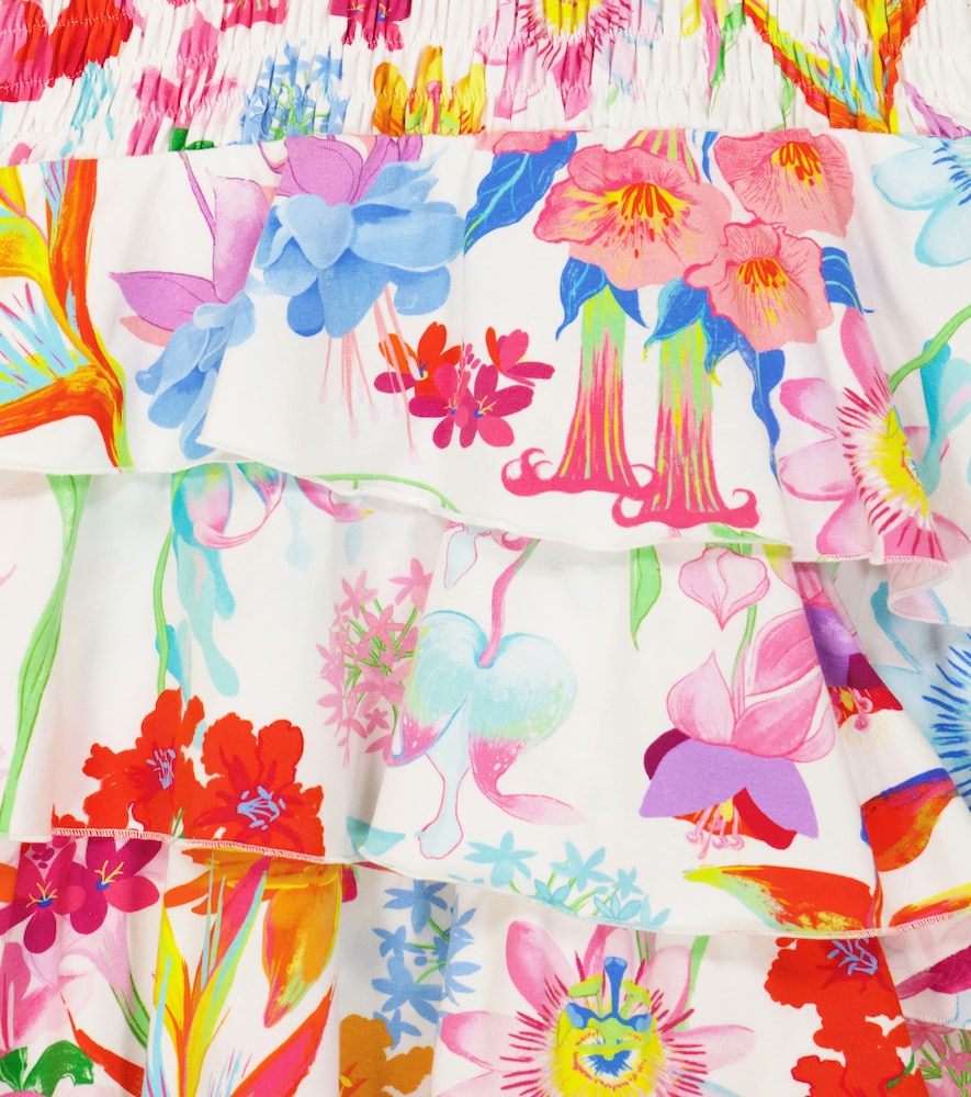 Jardin cotton-blend dress