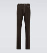 Straight-leg wool pants