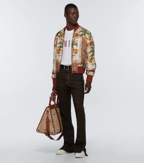 Straight-leg wool pants