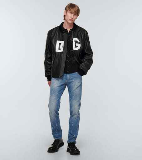 DG leather bomber jacket
