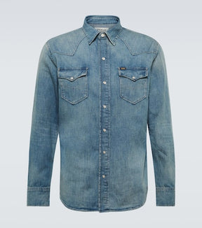 Cotton denim shirt