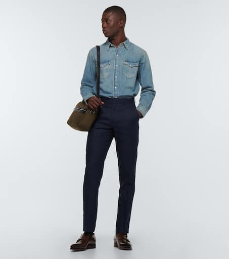 Cotton denim shirt