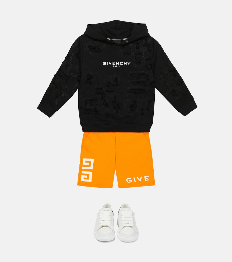 Logo cotton-blend hoodie