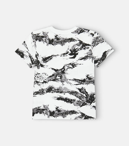 Printed white T-shirt