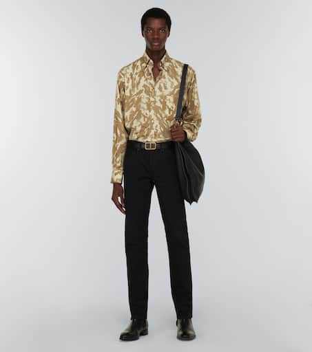Abstract camouflage print shirt