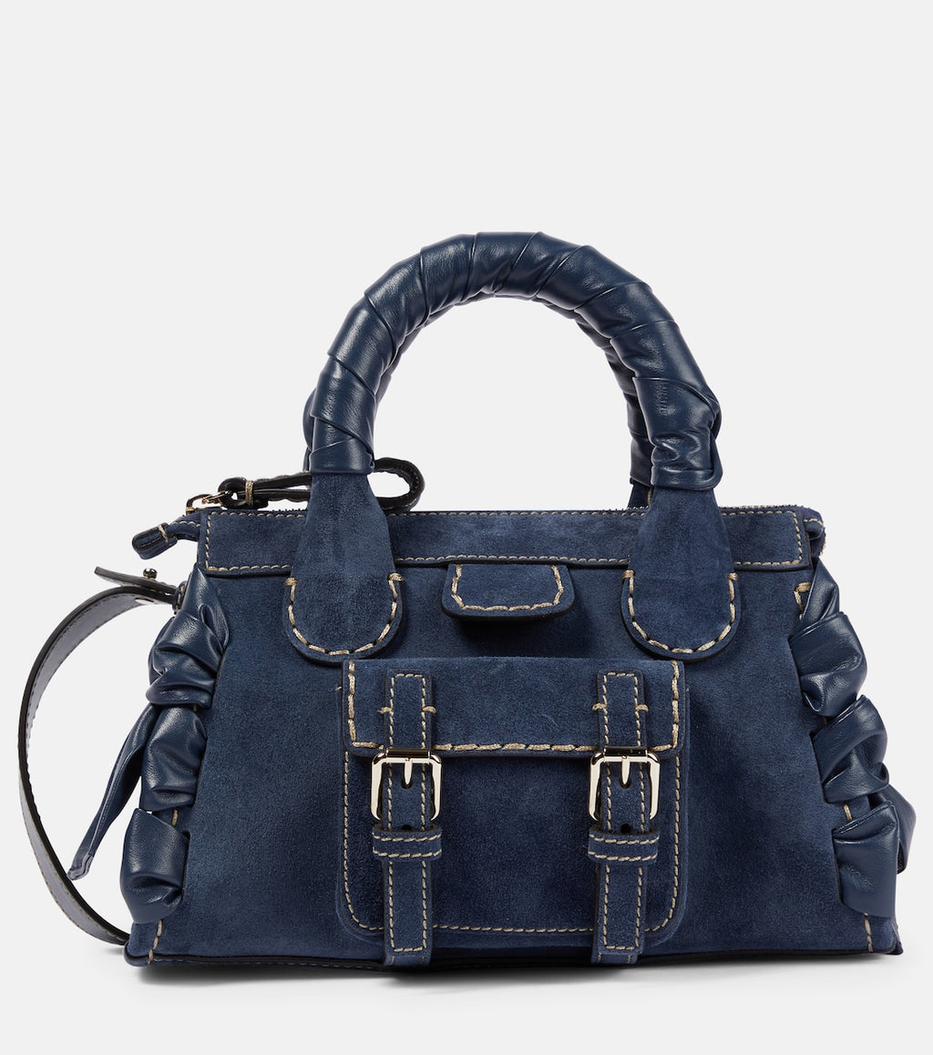 Edith Medium suede tote