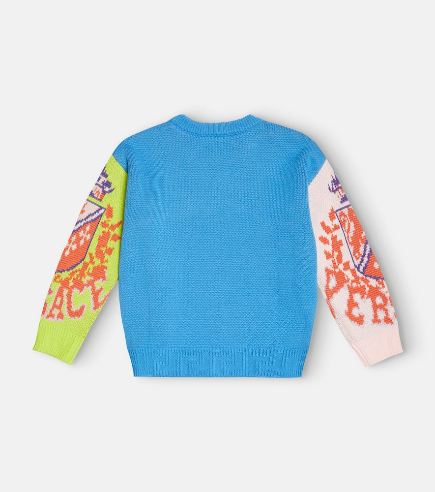 Intarsia cotton sweater