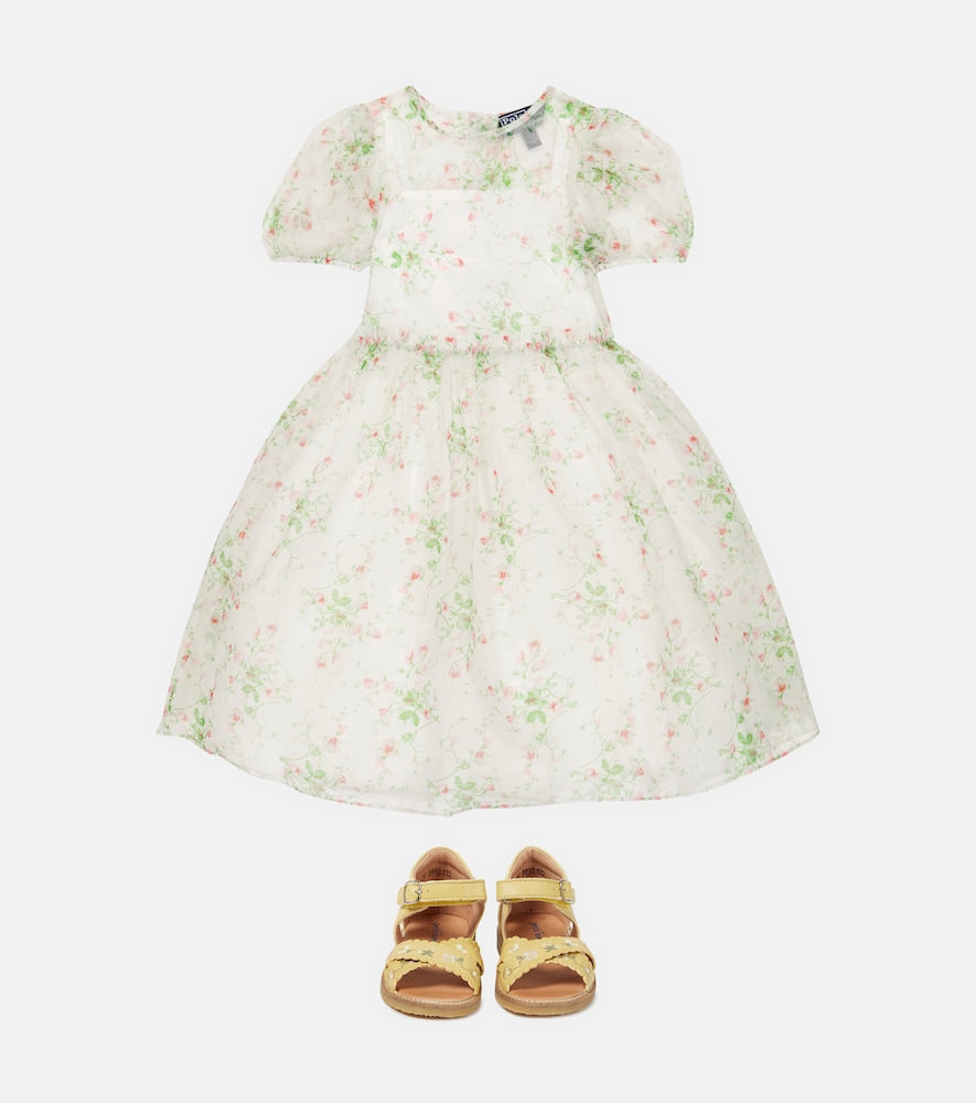 Cotton and tulle floral dress