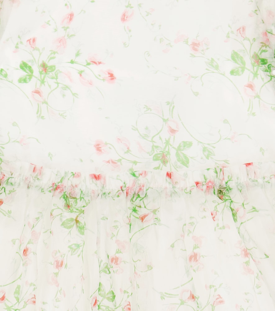 Cotton and tulle floral dress