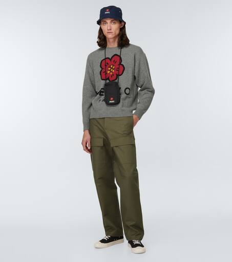 Straight cotton cargo pants