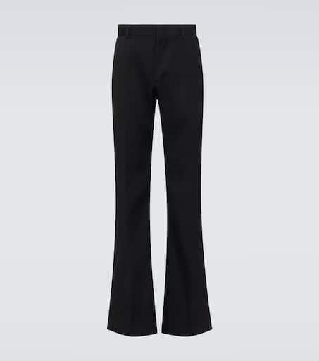 Virgin wool wide-leg pants