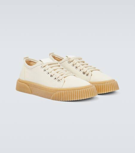 Canvas lace-up sneakers