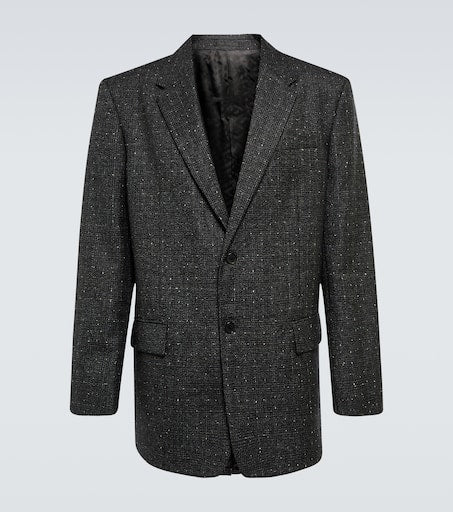 Single-breasted wool tweed blazer