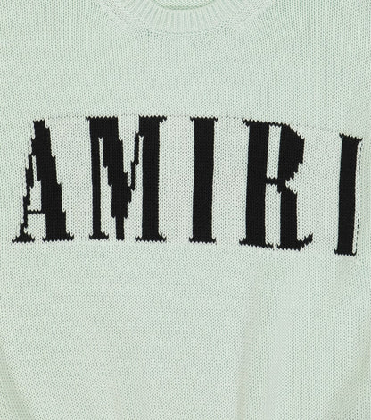 Intarsia-knit cotton and cashmere sweater