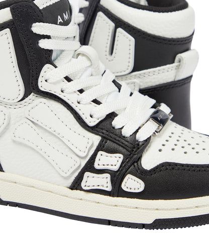 Skeleton leather high-top sneakers