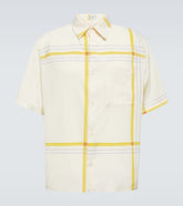 Checked silk and cotton shirt