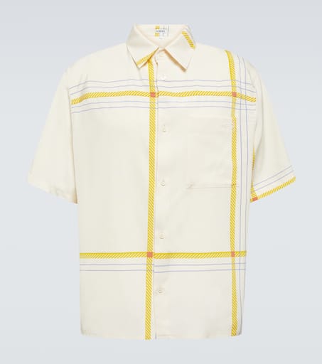 Checked silk and cotton shirt