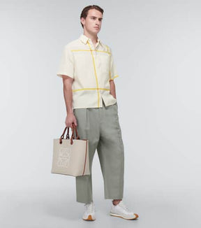 Checked silk and cotton shirt