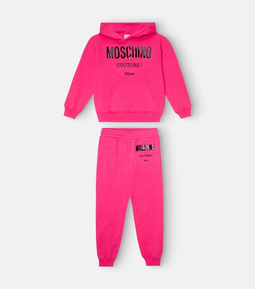 Cotton-blend hoodie and sweatpants set