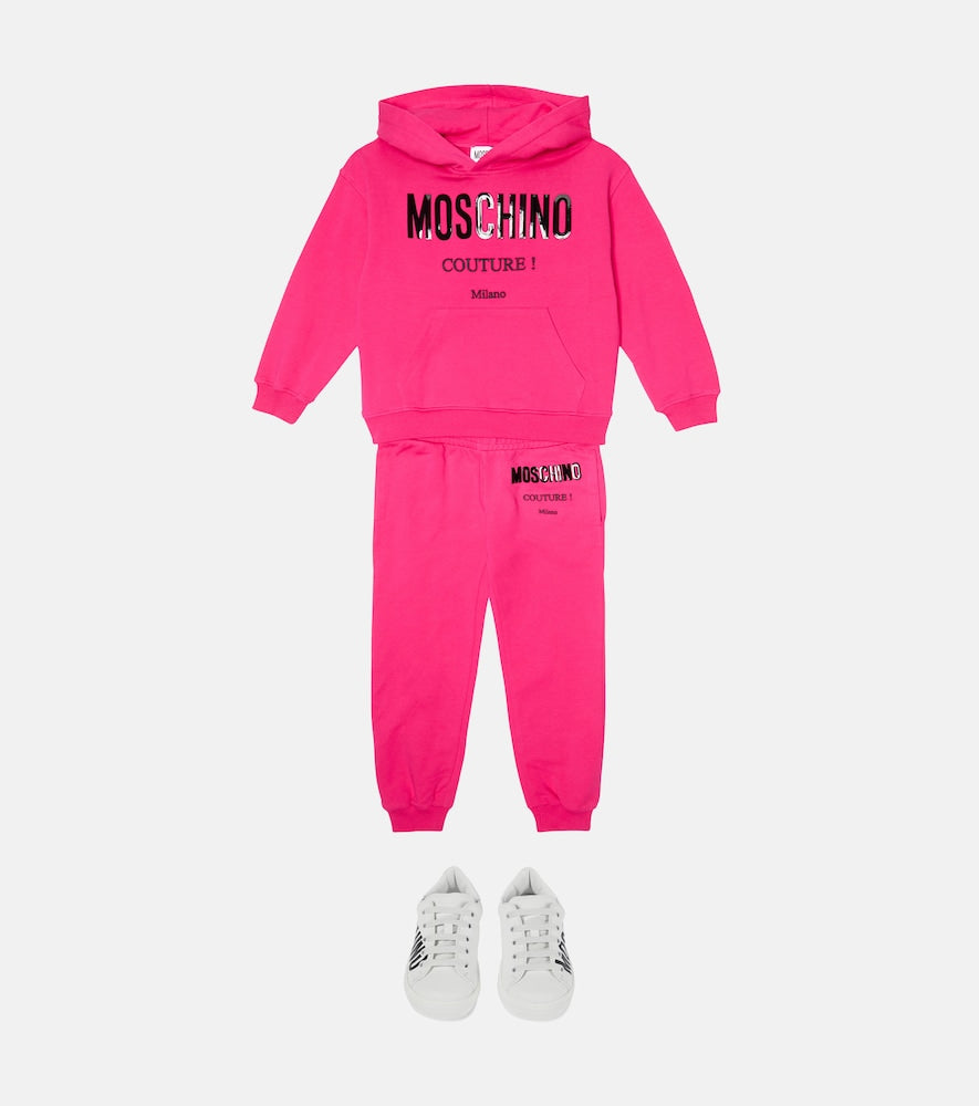 Cotton-blend hoodie and sweatpants set