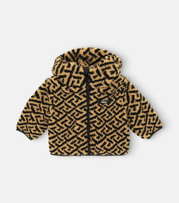 Baby Greca printed hooded jacket