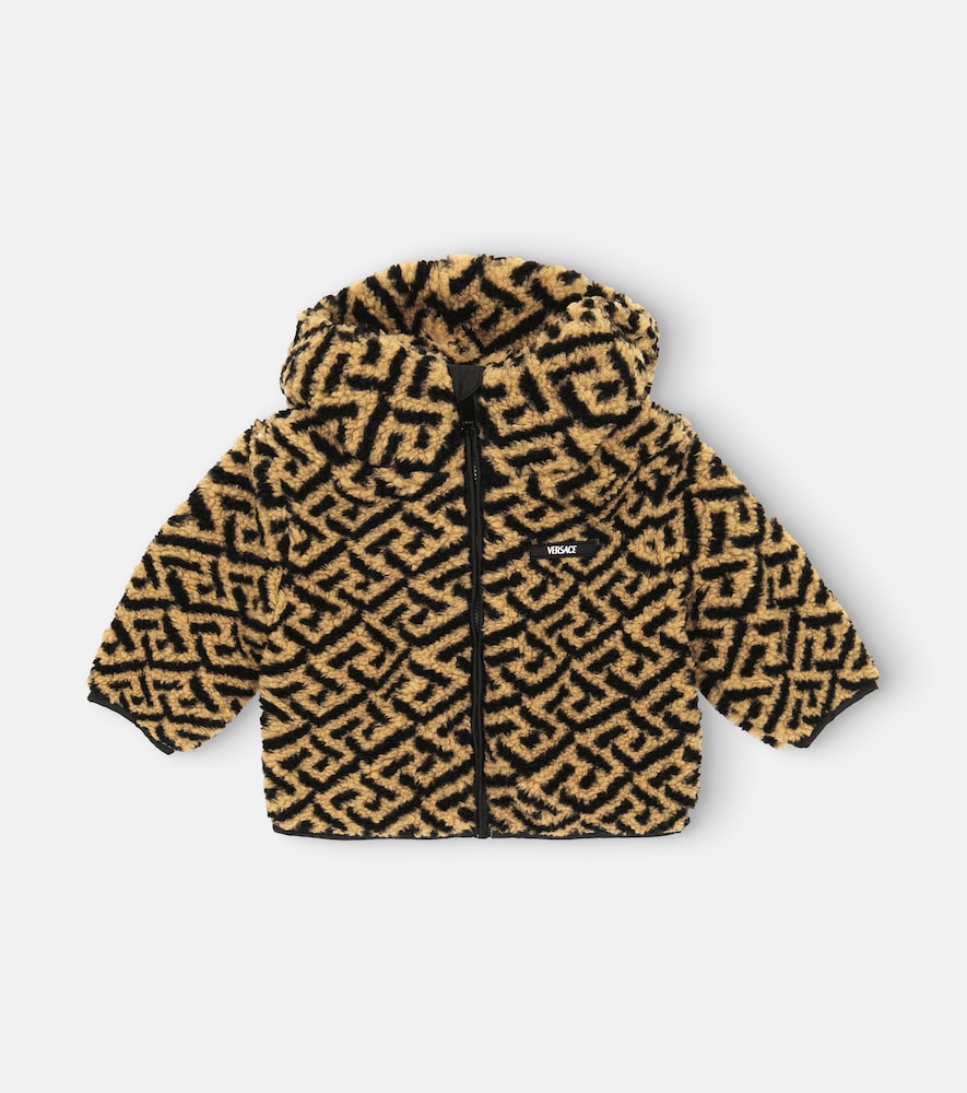 Baby Greca printed hooded jacket