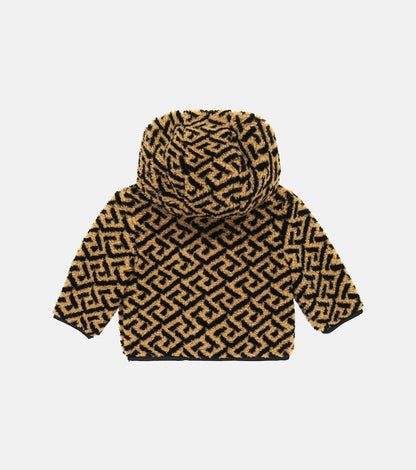 Baby Greca printed hooded jacket