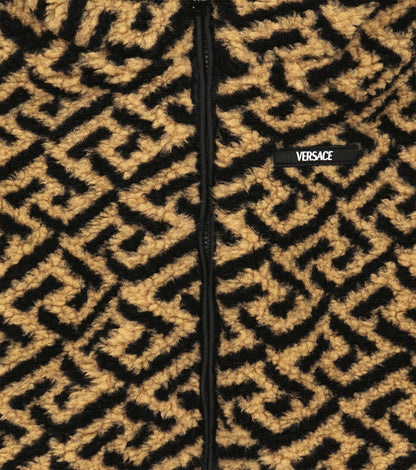 Baby Greca printed hooded jacket