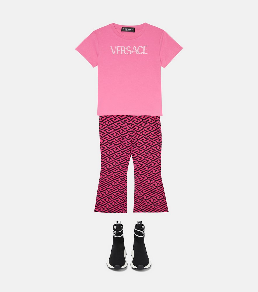 Greca printed cady pants