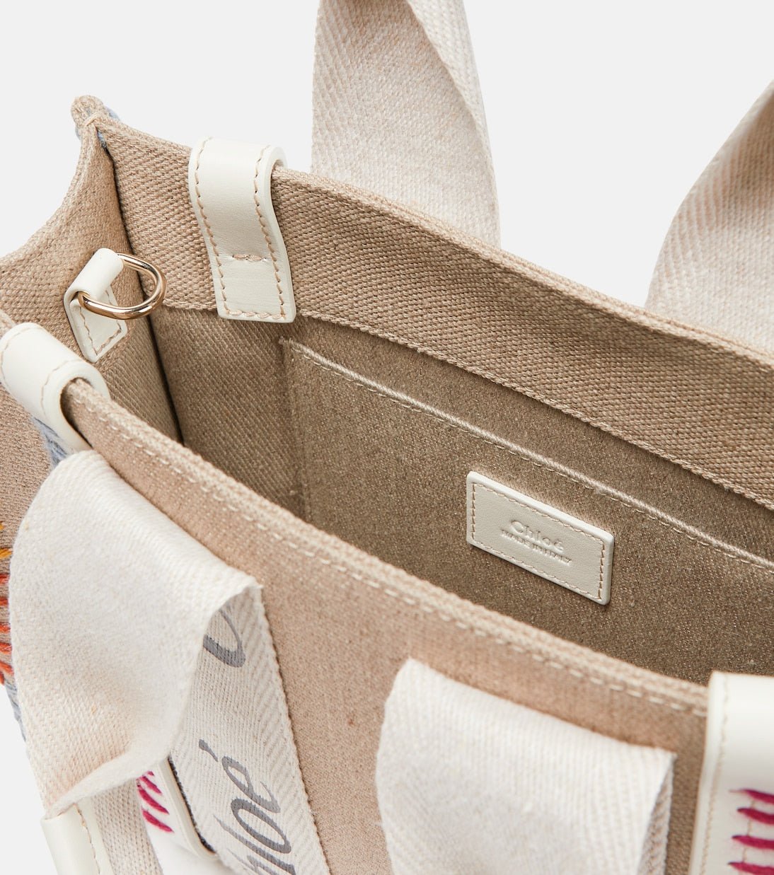 Woody Small embroidered canvas tote