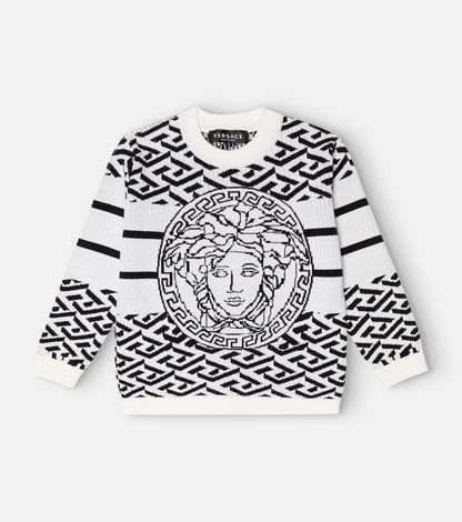 Medusa intarsia wool sweater