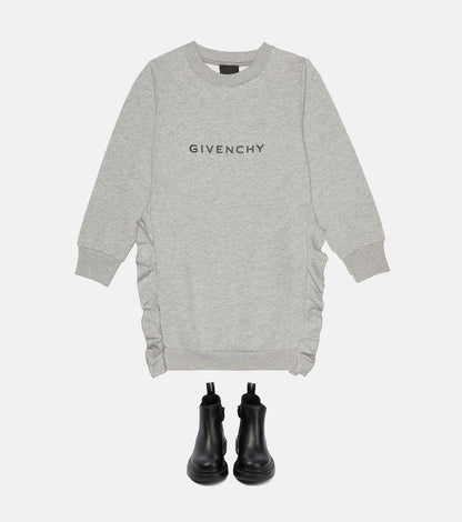 Logo jersey sweatshirt dress