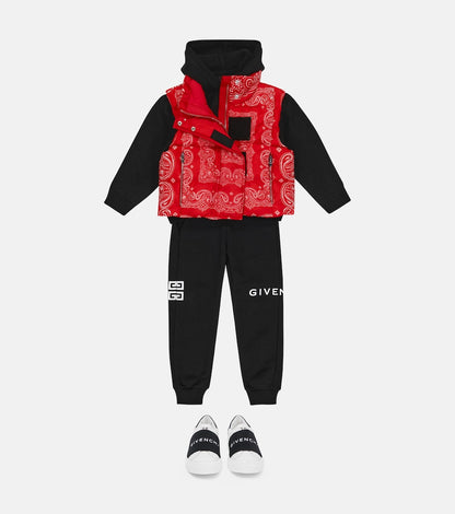 Printed quilted down vest
