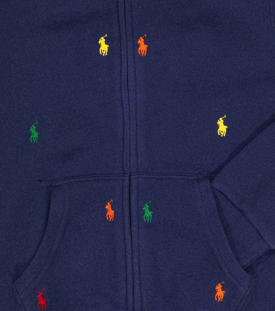 Embroidered jersey hoodie