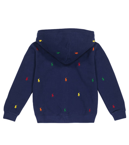 Embroidered jersey hoodie