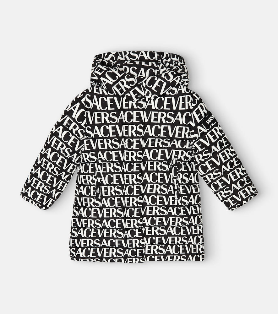 Logo printed down jacket