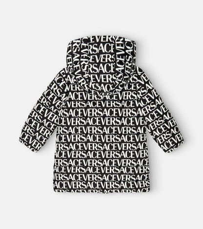 Logo printed down jacket